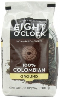 Eight O'Clock Coffee, 100% Colombian Ground, 33-Ounce Bag Eight O'Clock Coffee, 100% Colombian Ground, 33-Ounce Bag