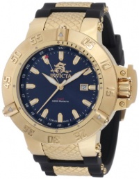 Invicta Men's 1150 Subaqua Noma III GMT Blue Dial Black Polyurethane Watch