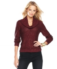 Why not try some sequins for fall? INC's sumptuous cowlneck sweater makes it easy to add sparkle to your wardrobe. (Clearance) Why not try some sequins for fall? INC's sumptuous cowlneck sweater makes it easy to add sparkle to your wardrobe. (Clearance)