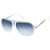 Carrera Safari/R/S Adult Aviator Full Rim Sports Sunglasses - White Azure/Palladium/Azure Gradient / One Size Fits All