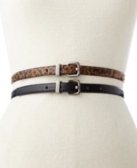 Basic or bold. The choice is yours with this set of can't-live-without skinny belts by Style&co. Basic or bold. The choice is yours with this set of can't-live-without skinny belts by Style&co.