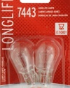 Sylvania 7443 LL Long Life Miniature Lamp, (Pack of 2)