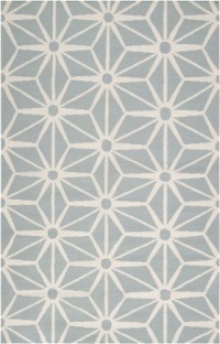 Surya Fallon Jill Rosenwald Geometric Flatweave Area Rug, 3-Feet 6-Inch by 5-Feet 6-Inch, Cloud Blue/White Surya Fallon Jill Rosenwald Geometric Flatweave Area Rug, 3-Feet 6-Inch by 5-Feet 6-Inch, Cloud Blue/White