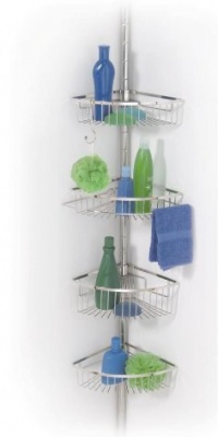 Stainless Steel Tension Pole Bath Shower Caddy Stainless Steel Tension Pole Bath Shower Caddy