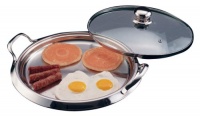 Chef's Secret 5-Ply Stainless-Steel Griddle with Glass Lid Chef's Secret 5-Ply Stainless-Steel Griddle with Glass Lid