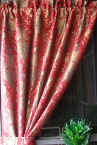 Sherry Kline China Art Red Window Panel (1 Pair) Sherry Kline China Art Red Window Panel (1 Pair)