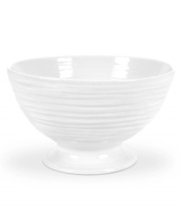 Bring elegance to the table whether it be from the freezer, oven or microwave. This versatile bowl is a beautiful way to serve salads, desserts or any sides, and its fully vitrified porcelain construction makes for an easy, dishwasher-safe cleanup. Bring elegance to the table whether it be from the freezer, oven or microwave. This versatile bowl is a beautiful way to serve salads, desserts or any sides, and its fully vitrified porcelain construction makes for an easy, dishwasher-safe cleanup.