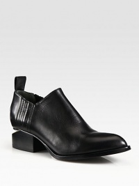 An inverted heel adds contemporary edge to this leather oxford-inspired silhouette with comfortable elastic gores. Stacked heel with metal insert, 1½ (40mm)Leather upper with elastic goresLeather liningRubber solePadded insoleImported An inverted heel adds contemporary edge to this leather oxford-inspired silhouette with comfortable elastic gores. Stacked heel with metal insert, 1½ (40mm)Leather upper with elastic goresLeather liningRubber solePadded insoleImported