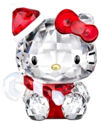 Hello Kitty gets in the spirit of things, dressed in an adorable Santa outfit. Her red dress, bow and candy cane sparkle in faceted Swarovksi crystal, creating an extra-festive holiday collectible. Hello Kitty gets in the spirit of things, dressed in an adorable Santa outfit. Her red dress, bow and candy cane sparkle in faceted Swarovksi crystal, creating an extra-festive holiday collectible.