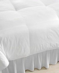 Recline in the pure comfort of Lauren Ralph Lauren's Regent down comforter. Featuring a jacquard woven stripe pattern with silk cord detail. Filled with hypoallergenic Siberian white goose down. Recline in the pure comfort of Lauren Ralph Lauren's Regent down comforter. Featuring a jacquard woven stripe pattern with silk cord detail. Filled with hypoallergenic Siberian white goose down.