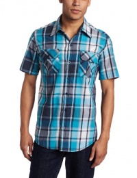 Burnside Men's Cake Short Sleeve Plaid Woven Shirt Burnside Men's Cake Short Sleeve Plaid Woven Shirt