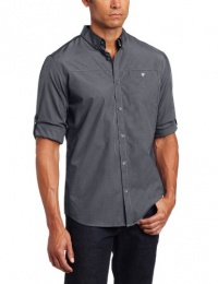 Calvin Klein Sportswear Men's Long Sleeve Roll-up Mini Check Woven Shirt Calvin Klein Sportswear Men's Long Sleeve Roll-up Mini Check Woven Shirt