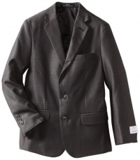Calvin Klein Dress Up Boys 8-20 End On End Jacket, Black, 14 Calvin Klein Dress Up Boys 8-20 End On End Jacket, Black, 14
