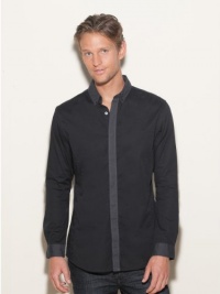 GUESS Diego Color-Blocked Shirt, JET BLACK (XL) GUESS Diego Color-Blocked Shirt, JET BLACK (XL)