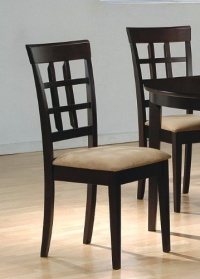 Coaster Contemporary Style Dining Chairs, Cappuccino Wood Finish, Set of 2 Coaster Contemporary Style Dining Chairs, Cappuccino Wood Finish, Set of 2
