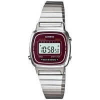 Casio #LA670WA-4 Women's Metal Band Countdown Timer Alarm LCD Digital Watch (Red) Casio #LA670WA-4 Women's Metal Band Countdown Timer Alarm LCD Digital Watch (Red)