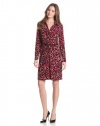 Anne Klein Women's Leo Animal-Print Belted Dress