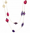 Style&co. Gold, Fuschia, and Purple 40 Rope Necklace