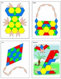 Thinking Kids'® Math Pattern Block Picture Cards