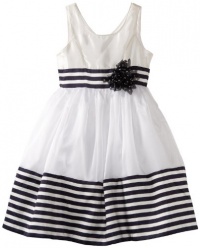 Bonnie Jean Girls 7-16 Border Stripe Dress, Blue, 8 Bonnie Jean Girls 7-16 Border Stripe Dress, Blue, 8