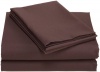 Divatex Home Fashions Microfiber King Sheet Set, Dark Chocolate