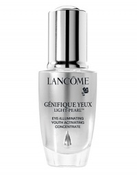 Eye-Illuminating Youth Activating Concentrate. The new eye contour makeover. Inspired by gene science, Lancome introduces Genifique Eye Light-Pearl. The 1st Lancome eye-illuminating serum engineered with a unique Light-Pearl, a massaging applicator designed to work with precision around the eye contour area. Eye-Illuminating Youth Activating Concentrate. The new eye contour makeover. Inspired by gene science, Lancome introduces Genifique Eye Light-Pearl. The 1st Lancome eye-illuminating serum engineered with a unique Light-Pearl, a massaging applicator designed to work with precision around the eye contour area.