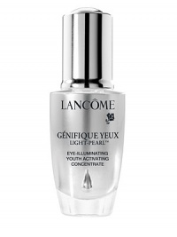 Eye-Illuminating Youth Activating Concentrate. The new eye contour makeover. Inspired by gene science, Lancome introduces Genifique Eye Light-Pearl. The 1st Lancome eye-illuminating serum engineered with a unique Light-Pearl, a massaging applicator designed to work with precision around the eye contour area.