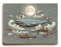 Ocean Meets Sky by Artist Terry Fan 12x16 Planked Wood Sign Wall Decor Art Ocean Meets Sky by Artist Terry Fan 12x16 Planked Wood Sign Wall Decor Art