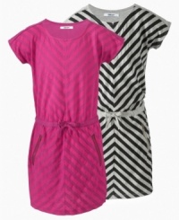 Stellar stripes. The allover stripes on this Ready Steady dress from DKNY make it the perfect party look. Stellar stripes. The allover stripes on this Ready Steady dress from DKNY make it the perfect party look.
