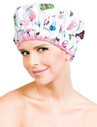 Betty Dain Stylish Design Mold Resistant Shower Cap, The Fashionista Collection, diva Betty Dain Stylish Design Mold Resistant Shower Cap, The Fashionista Collection, diva
