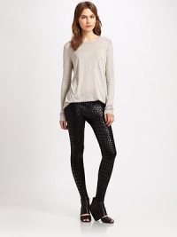Your favorite leggings in an exotic crocodile print with an elastic waistband and stirrup-like details. Elastic waistbandRise, about 8Inseam, about 2770% viscose/25% nylon/5% spandexDry cleanMade in USA of Italian fabricModel shown is 5'9½ (176cm) wearing US size Small. Your favorite leggings in an exotic crocodile print with an elastic waistband and stirrup-like details. Elastic waistbandRise, about 8Inseam, about 2770% viscose/25% nylon/5% spandexDry cleanMade in USA of Italian fabricModel shown is 5'9½ (176cm) wearing US size Small.