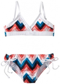 Roxy Kids Girls 7-16 Crossover Tri Set Swimwear, Day Break, 12 Roxy Kids Girls 7-16 Crossover Tri Set Swimwear, Day Break, 12