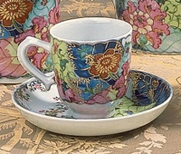 Mottahedeh Tobacco Leaf Demitasse Cup & Saucer Mottahedeh Tobacco Leaf Demitasse Cup & Saucer
