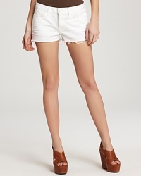 Fashioned in bright white, these J Brand cutoff shorts are destined to be a summer staple. Fashioned in bright white, these J Brand cutoff shorts are destined to be a summer staple.