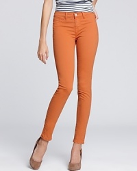 Get on-trend style in J Brand's weekend-perfect twill skinny jeans, rendered in a pop-bright hue. Get on-trend style in J Brand's weekend-perfect twill skinny jeans, rendered in a pop-bright hue.