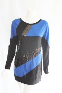 INC International Concepts Womens Black Indigo Mod Tunic Sweater PL INC International Concepts Womens Black Indigo Mod Tunic Sweater PL