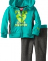 Puma - Kids Baby-Girls Infant Champion Hoodie Set, Spectra Green, 18 Months