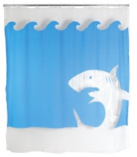 Kikkerland Jaws Shower Curtain, 72-Inch by 72-Inch Kikkerland Jaws Shower Curtain, 72-Inch by 72-Inch