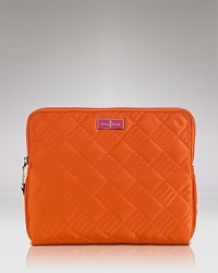 Cole Haan has a soft spot for practical accessories like this quilted iPad case, crafted of durable nylon. Cole Haan has a soft spot for practical accessories like this quilted iPad case, crafted of durable nylon.