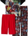 AME Boy's Avengers 3 Piece Sleepwear Set, Multi, 8