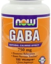 NOW Foods Gaba 750mg, 100 Vcaps