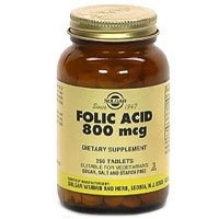 Solgar - Folic Acid, 800 mcg, 250 tablets