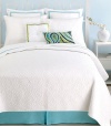 Trina Turk Bedding, Santorini White Twin Coverlet