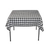 54 in. Square Polyester Tablecloth Black & White Checker