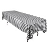 60 x 126 in. Rectangular Polyester Tablecloth Black & White Checker