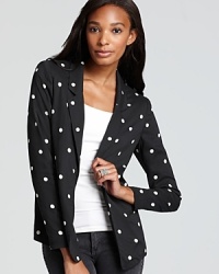 Retro-stylish polka dots add a fun, lively touch to this festive PJK Patterson J. Kincaid Blazer. Retro-stylish polka dots add a fun, lively touch to this festive PJK Patterson J. Kincaid Blazer.