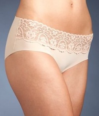 Commando Tulip Bikini with Lace Waistband, S/M, True Nude Commando Tulip Bikini with Lace Waistband, S/M, True Nude
