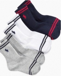 Polo Ralph Lauren toddler boys Collegiate Stripe Crew socks 3pairs Polo Ralph Lauren toddler boys Collegiate Stripe Crew socks 3pairs