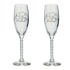 Jamie Lynn Toasting Flutes, This Day I Married My Friend, Silver, Set of 2