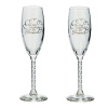 Jamie Lynn Toasting Flutes, This Day I Married My Friend, Silver, Set of 2